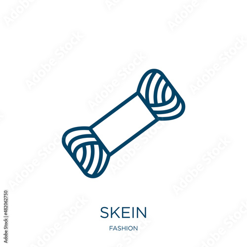 skein icon from fashion collection. Thin linear skein, needlework, craft outline icon isolated on white background. Line vector skein sign, symbol for web and mobile