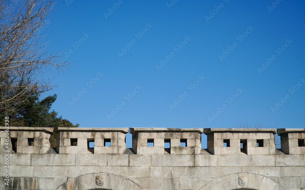 The wall of Hongjimun wall