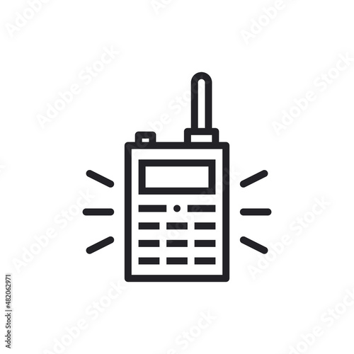 Walkie talkie icon sign vector,Symbol, logo illustration for web and mobile. outline walkie talkies vector icon. isolated black simple line element illustration from outdoor activities concept.