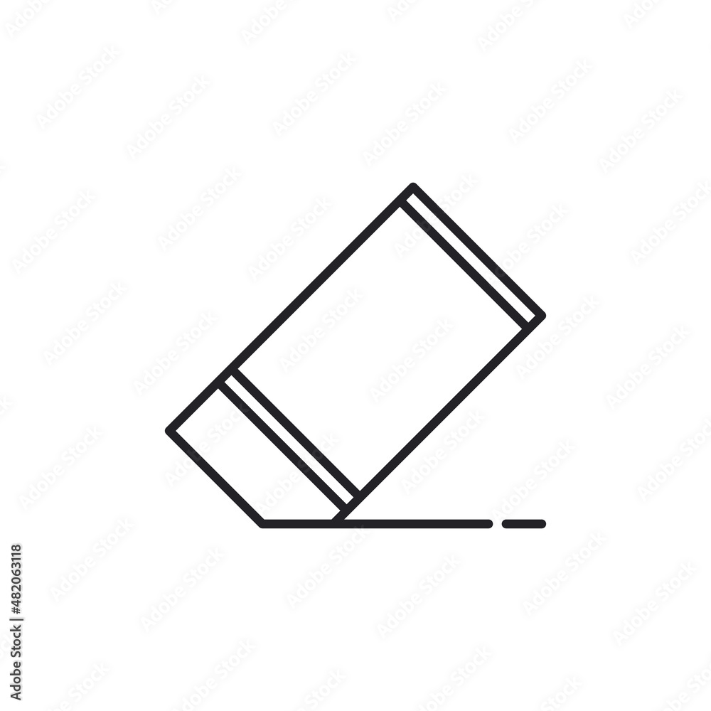 Eraser icon, Eraser icon vector, in trendy flat style isolated on white background. Eraser icon image, Eraser icon illustration Eraser icon, Eraser icon vector, in trendy flat style isolated on white background. Eraser icon image, Eraser icon illustration