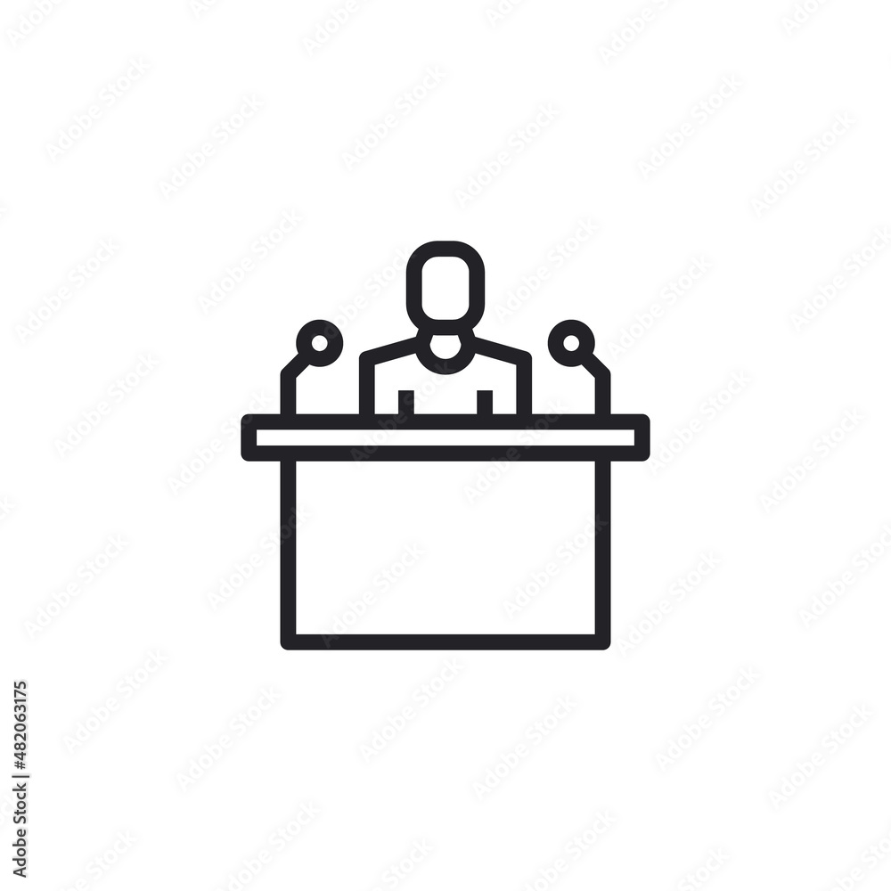 Lecture icon. Trendy flat vector Lecture icon on white background from. Lecture icon. Trendy flat vector Lecture icon on white background from.