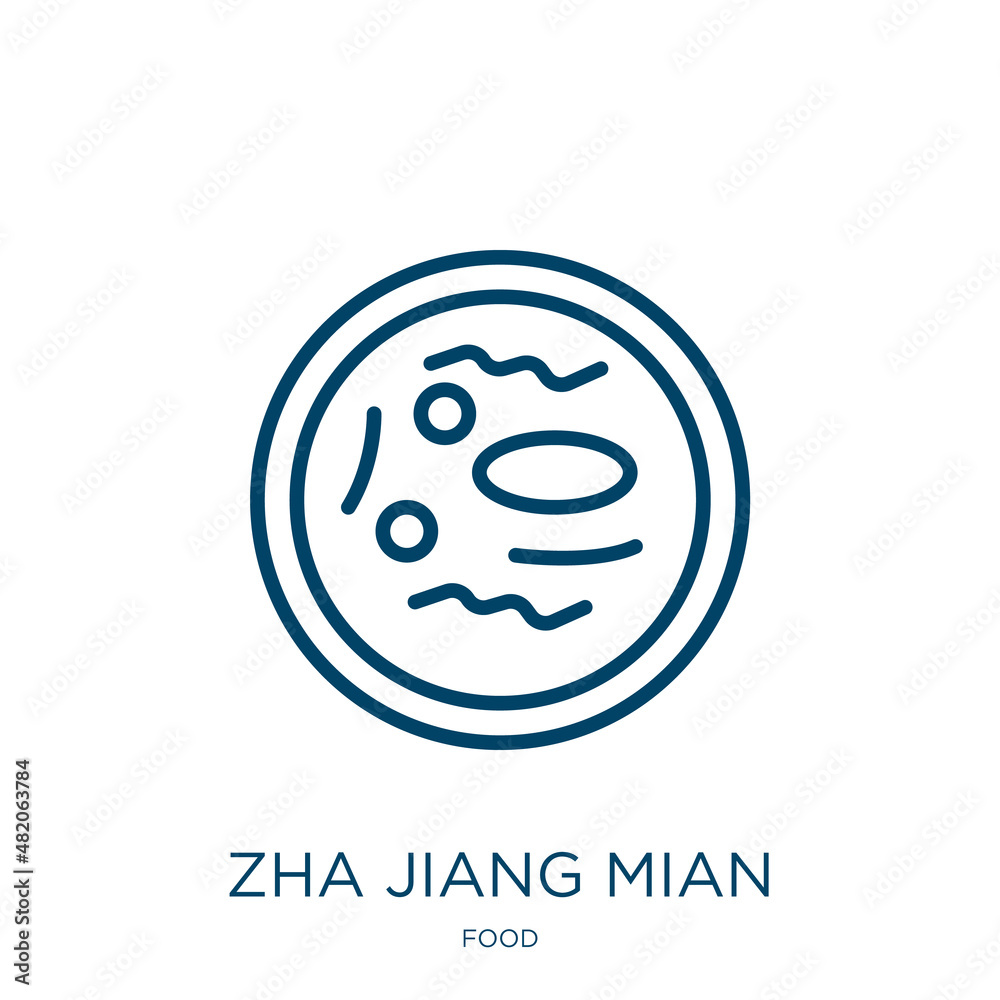 Vecteur Stock zha jiang mian icon from food collection. Thin linear zha ...