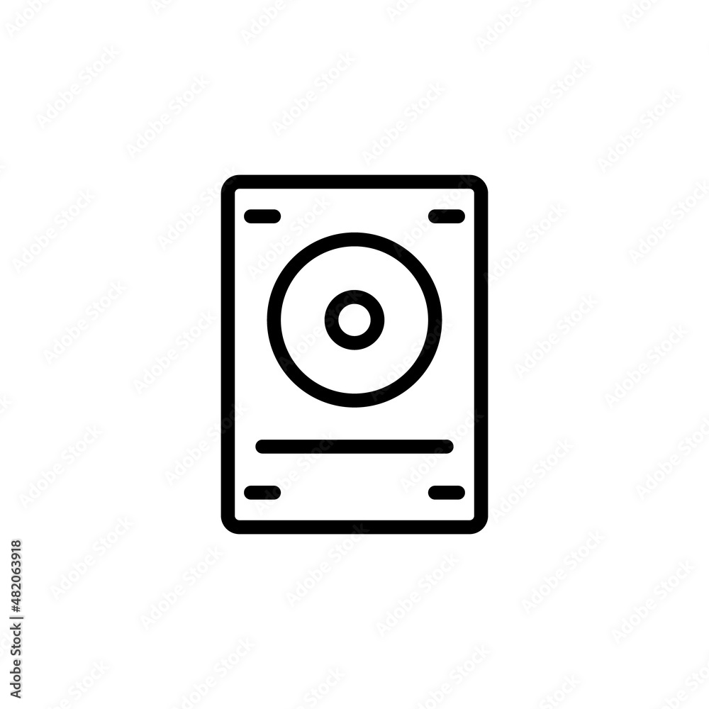 Music Player Icon. Sport music player icon, outline style Music Player Icon. Sport music player icon, outline style