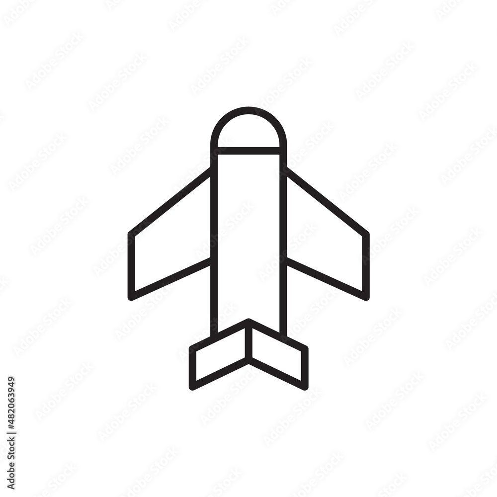 Plane icon vector, solid illustration, pictogram isolated on white. plane vector icon in modern flat style isolated. Symbol plane is good for your web design.