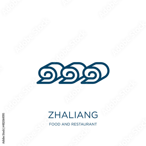 zhaliang icon from food and restaurant collection. Thin linear zhaliang, simple, keg outline icon isolated on white background. Line vector zhaliang sign, symbol for web and mobile