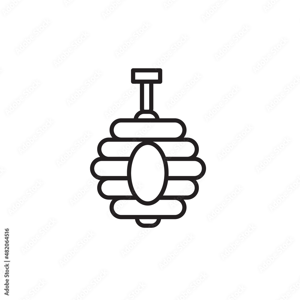 Bee hive icon. , Outline Vector Symbol Illustration. Bee hive icon. , Outline Vector Symbol Illustration.