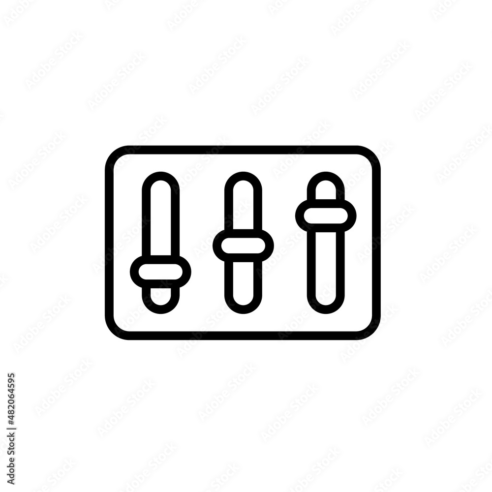 Equalizer Vector Icon. Audio Mixer Icon. Electric Sound Effect Icon Equalizer Vector Icon. Audio Mixer Icon. Electric Sound Effect Icon
