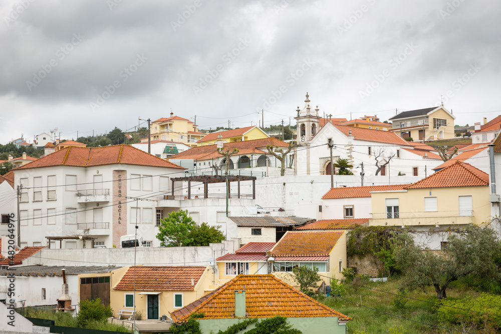 a view of Cheleiros town, Mafra, Portugal