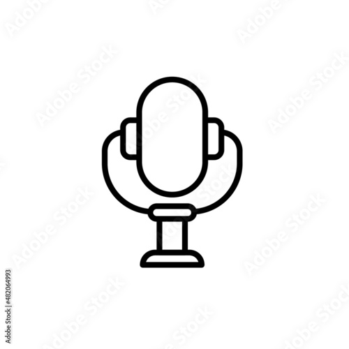 studio mic icon on white background. Simple element illustration from cinema concept, radio mic icon on white background. Simple element illustration from Hardware concept