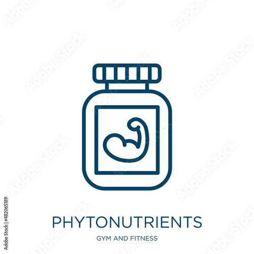 phytonutrients icon from gym and fitness collection. Thin linear phytonutrients, medical, fact outline icon isolated on white background. Line vector phytonutrients sign, symbol for web and mobile