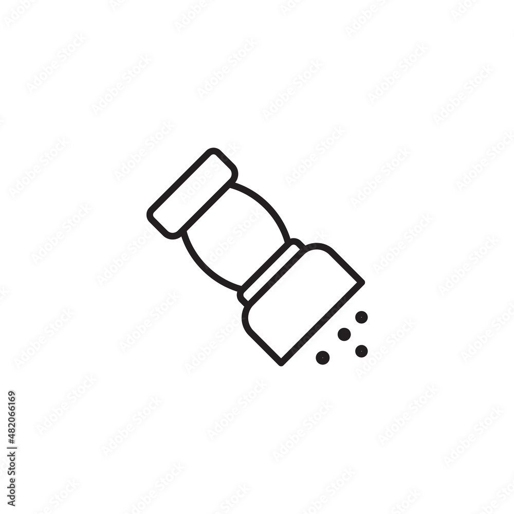 Pepper shaker vector icon. filled flat sign for mobile concept and web design. Condiment, salt grinder glyph icon. Symbol, logo illustration. Vector graphics Pepper shaker vector icon. filled flat sign for mobile concept and web design. Condiment, salt grinder glyph icon. Symbol, logo illustration. Vector graphics