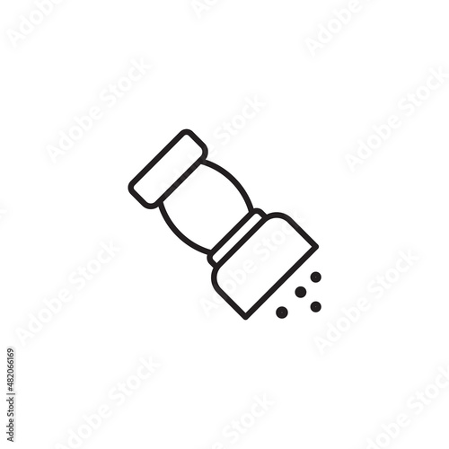 Pepper shaker vector icon. filled flat sign for mobile concept and web design. Condiment, salt grinder glyph icon. Symbol, logo illustration. Vector graphics