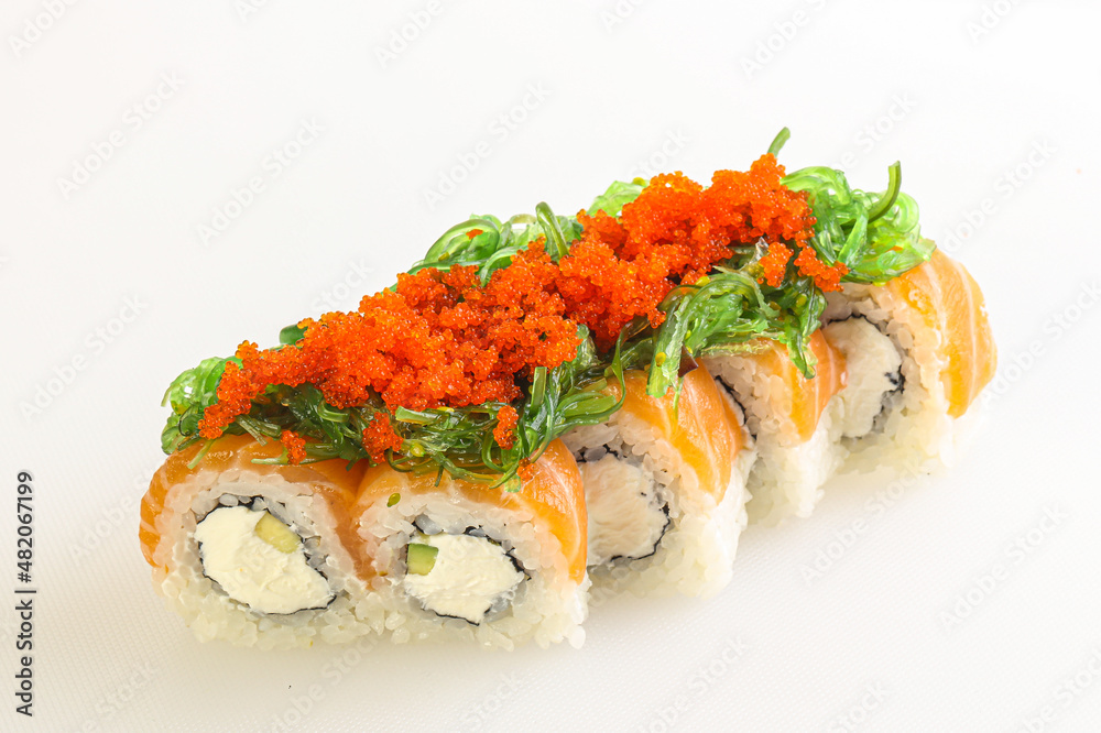 Japanese tradtional roll with salmon Japanese tradtional roll with salmon