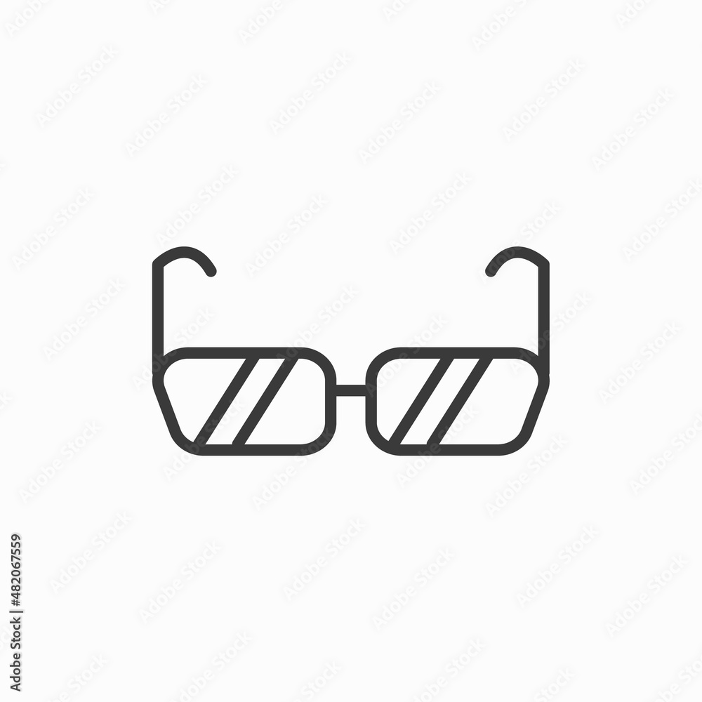 Sunglasses icon vector illustration. Simple sun glasses icon isolated on white background. Vector Illustration