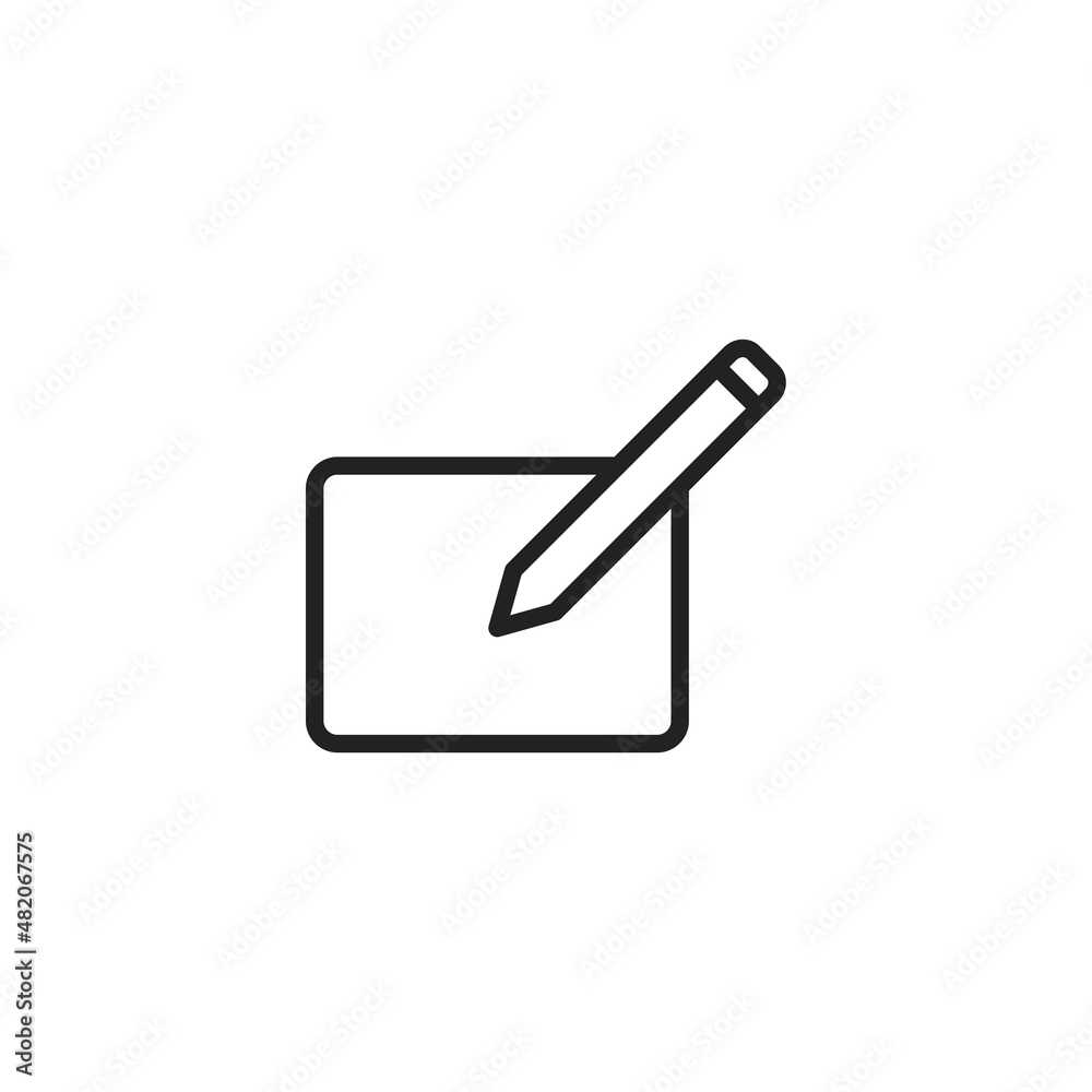 tab with pen icon in trendy flat style isolated on white background. Computer tab with pen symbol for your design, logo, UI. Vector illustration, EPS10. tab with pen icon in trendy flat style isolated on white background. Computer tab with pen symbol for your design, logo, UI. Vector illustration, EPS10.
