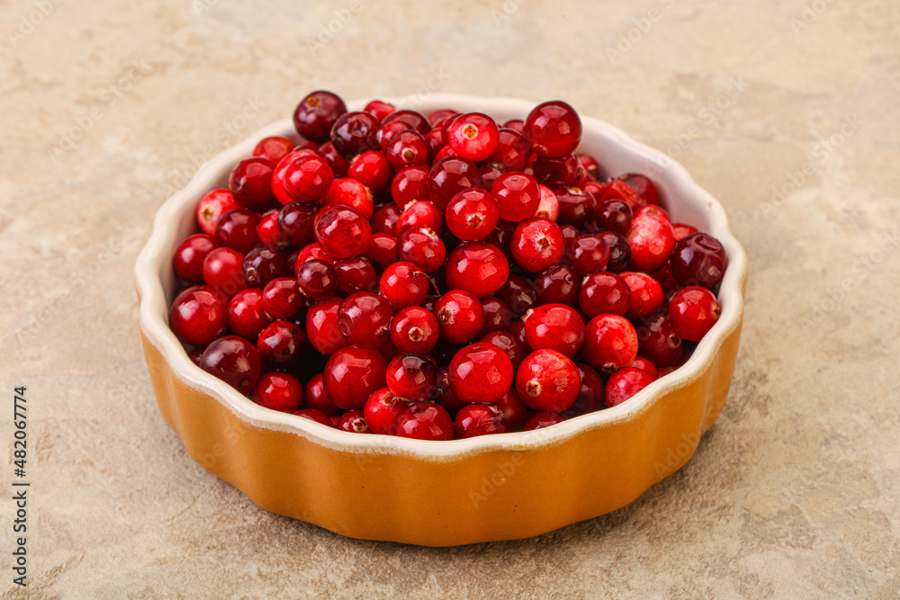 Sweet and tasty cranberry in the bowl Sweet and tasty cranberry in the bowl