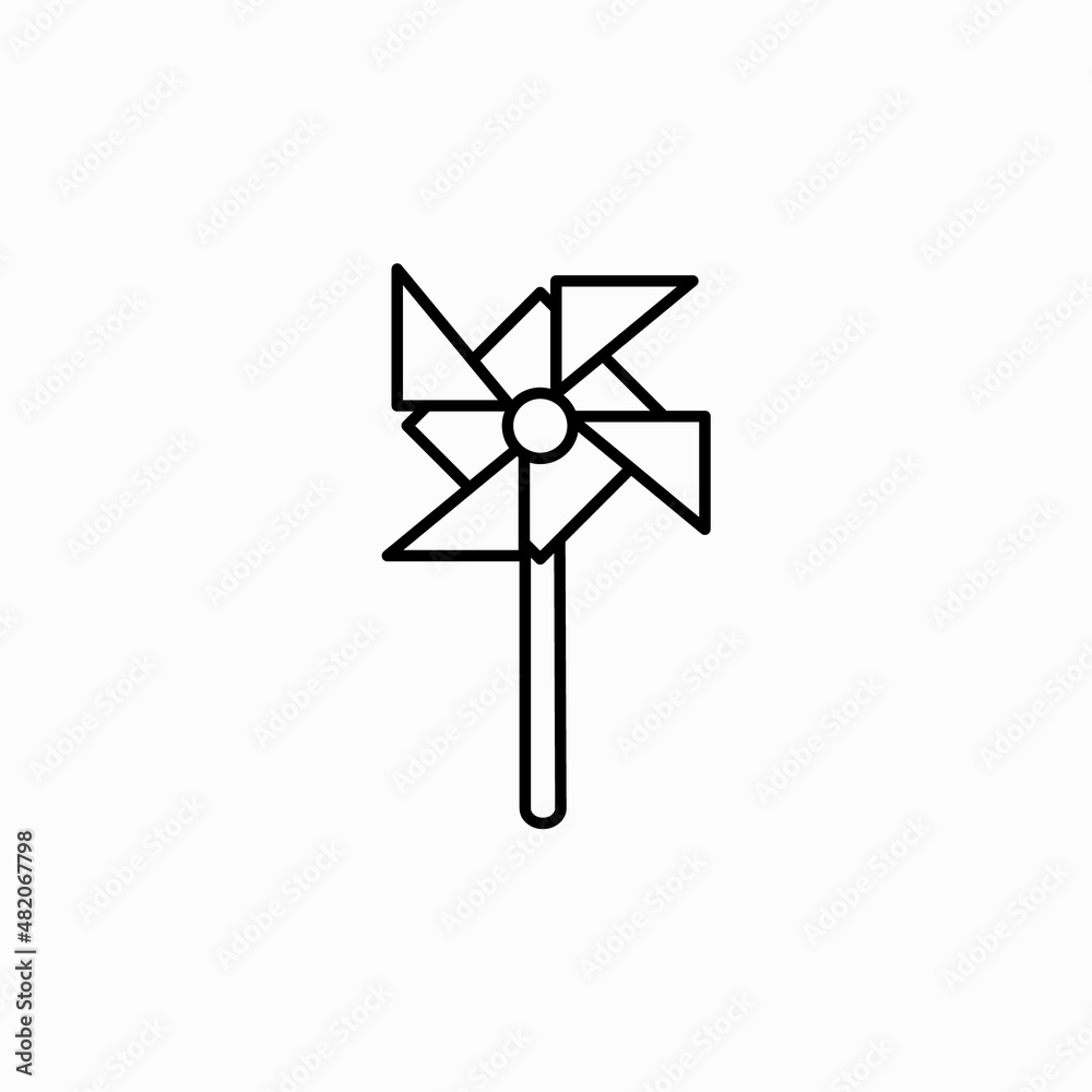 The pinwheel logo flat design vector illustrations. isolated on a white background. Paper Windmill icon glyph style vector design element. Paper Windmill Pinwheel line icon, outline vector sign. The pinwheel logo flat design vector illustrations. isolated on a white background. Paper Windmill icon glyph style vector design element. Paper Windmill Pinwheel line icon, outline vector sign.
