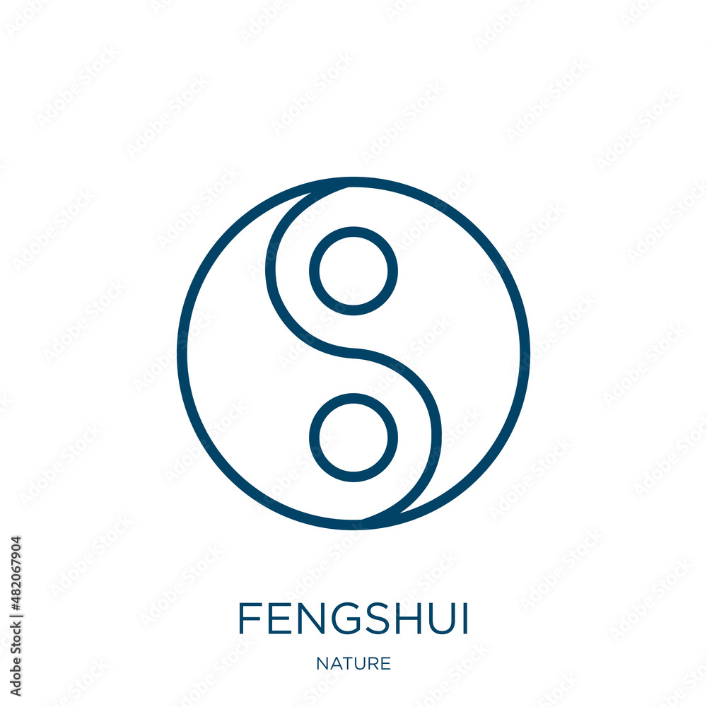 fengshui icon from nature collection. Thin linear fengshui, chinese ...