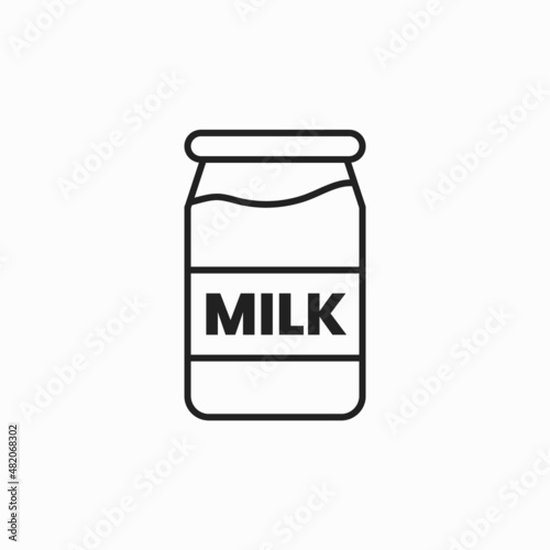 milk icon vector from holland collection. Thin line milk outline icon. Milk bottle line icon vector illustration. Linear symbol for use on web and mobile