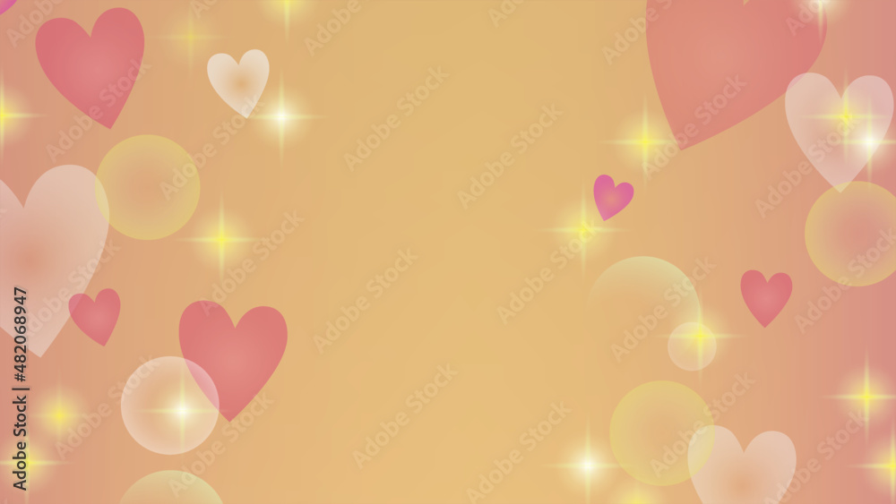 Warm sweet heart background for romantic love