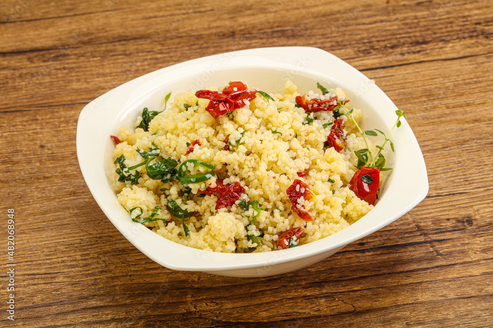 Vegetarian uisine - couscous with vegetables Vegetarian uisine - couscous with vegetables
