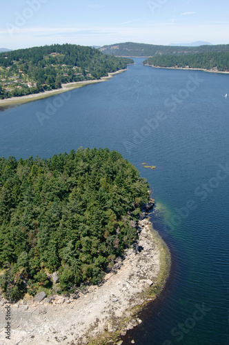 Dodds Narrows, BC. Aerial photographs of the Southern Gulf Islands. British Columbia, Canada. photo