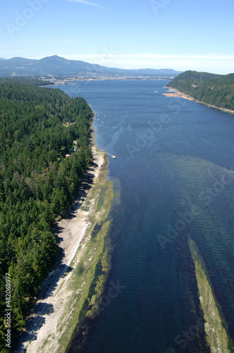 Mudge Island, BC. Aerial photographs of the Southern Gulf Islands. British Columbia, Canada. photo