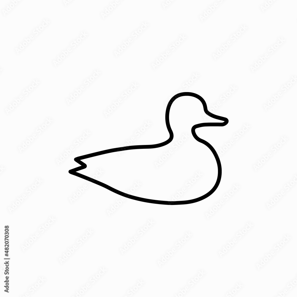 Duck vector icon. Duck Icon on White Vector Backgrounds
