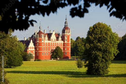 Bad Muskau pałac zamek Park Mużakowski Niemcy, Sakosnia 