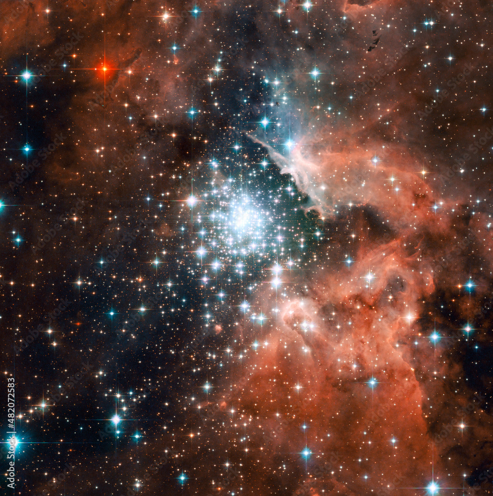 ESA/Hubble Extreme star cluster bursts. The star-forming region NGC 3603. ESA/Hubble Extreme star cluster bursts. The star-forming region NGC 3603.