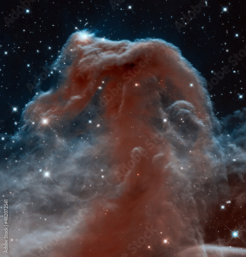 ESA/Hubble New infrared view of the Horsehead Nebula. This new Hubble image, captured and released to celebrate the telescope’s 23rd year in orbit, shows part of the sky in the constellation of Orion. © de-nue-pic