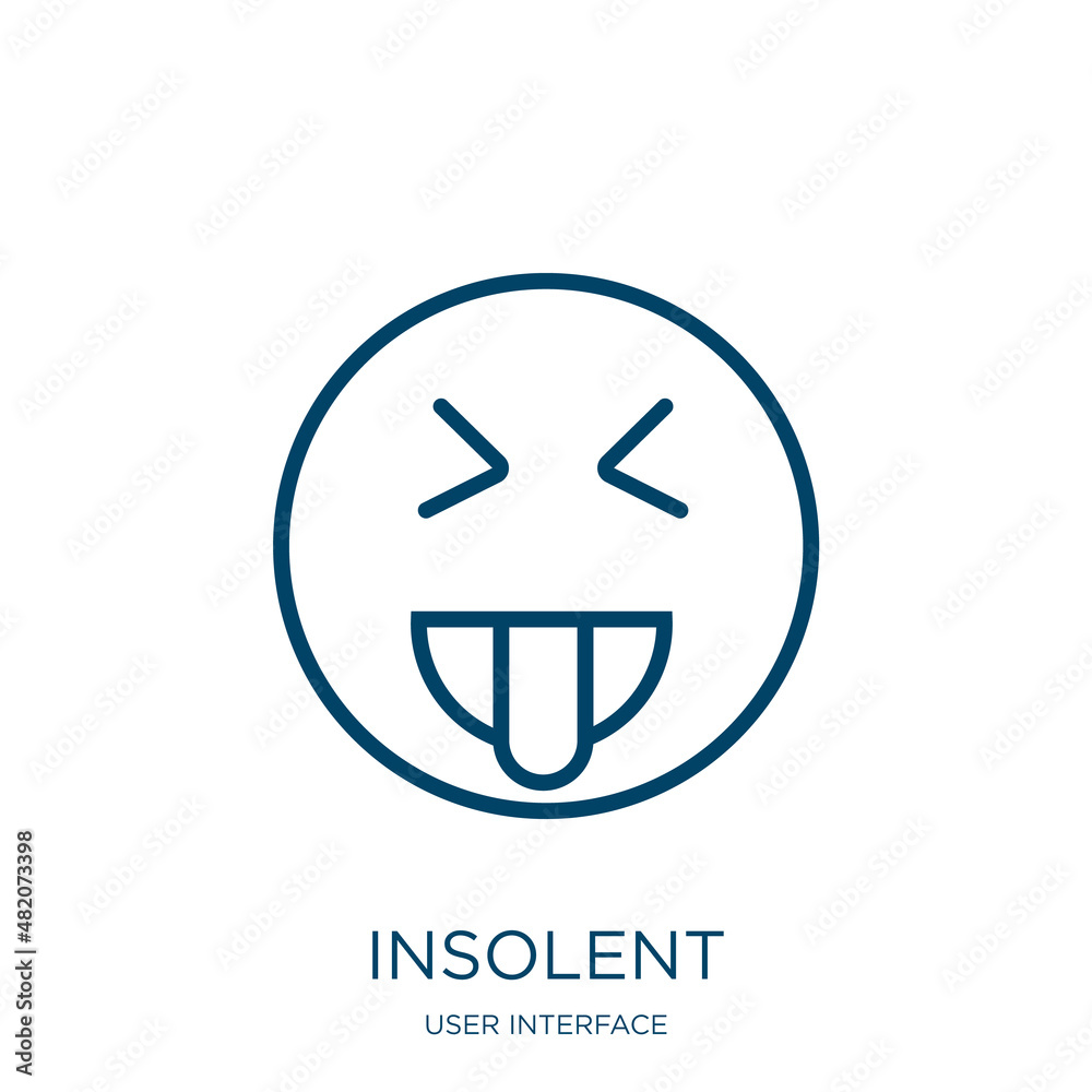 insolent icon from user interface collection Thin linear insolent