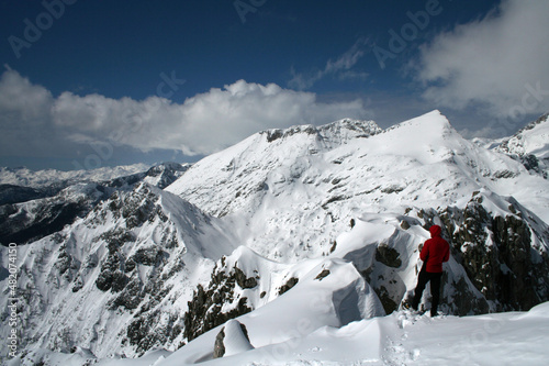 Julian Alps at the winter in Triglav National Park, Slovenia. This picture was taken top of the Mount Visevnik.