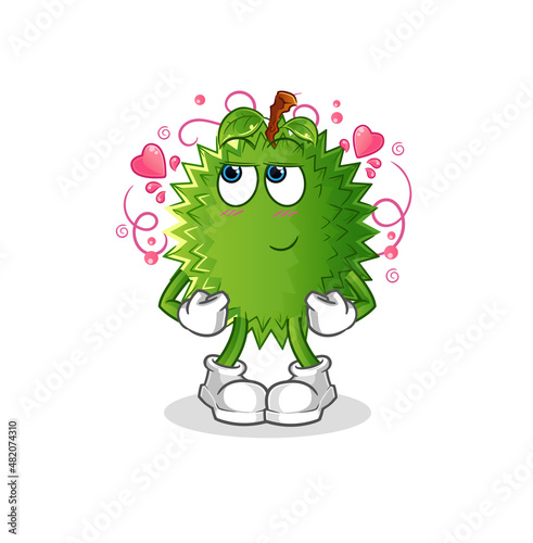 durian shy vector. cartoon character