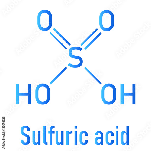 Photos Sulfuric acid strong mineral acid molecule