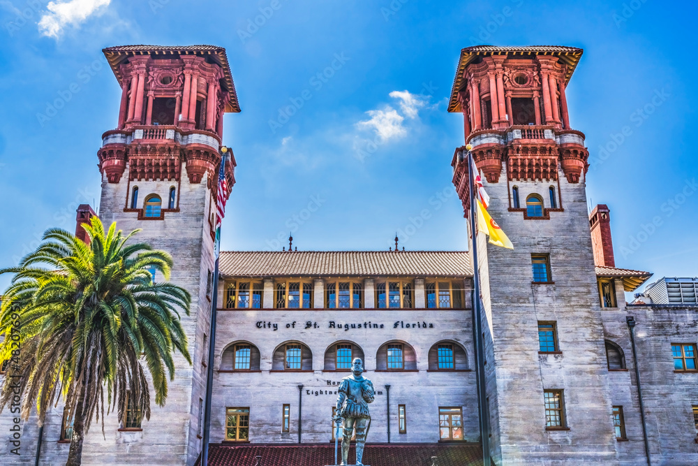 Red White Town Hall St Augustine Florida