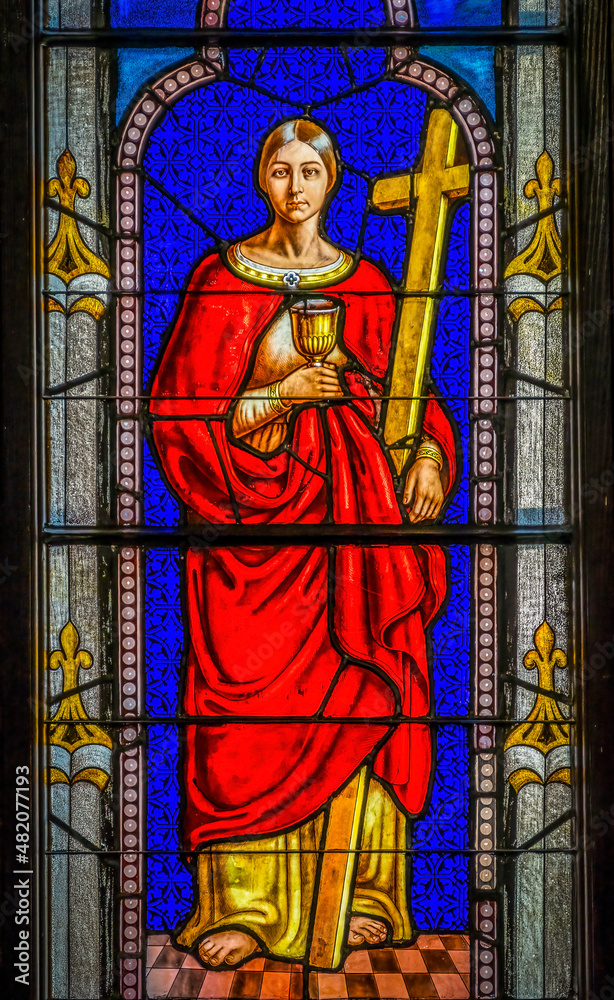 Saint Lucy Stained Glass  Church Saint Augustine Florida