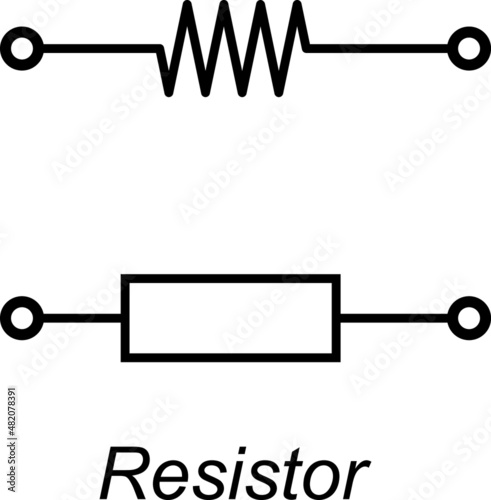 Canvas Print Electronic, Resistor Symbol