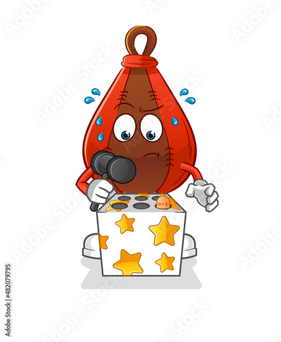 speed bag play whack a mole mascot. cartoon vector