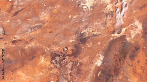 Dasht-e Kavir, salt desert in the Iranian highlands, satellite image. contains modified Copernicus Sentinel data