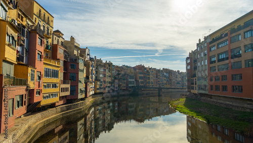Girona cityscape views of the river
