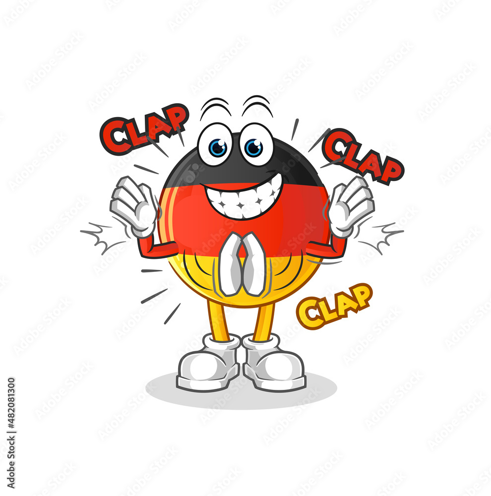 Fototapeta premium german flag applause illustration. character vector