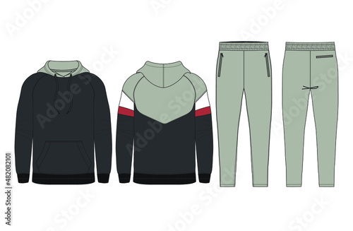 men and women sportswear color full track suit