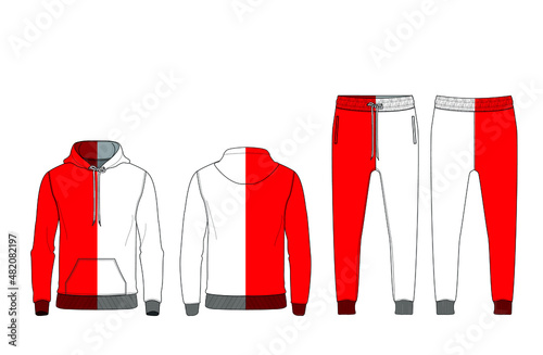 men and women sportswear color full track suit