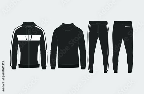Illustration of the Black Track Suit