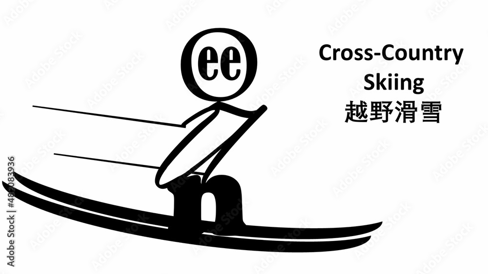 The Pictogram for  Cross-Country Skiing