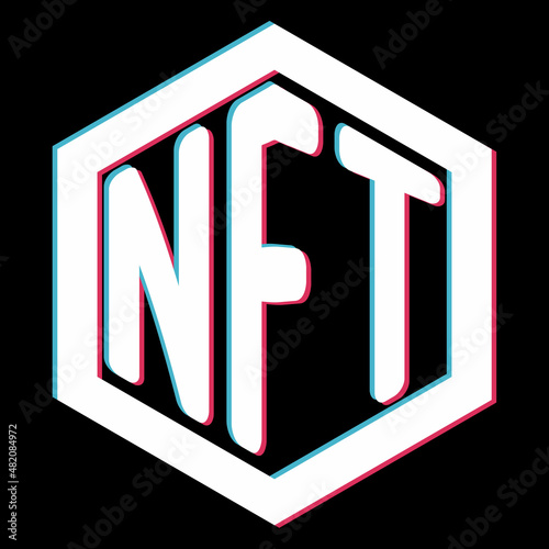 NFT Non-Fungible Tokens Digital Art Concept