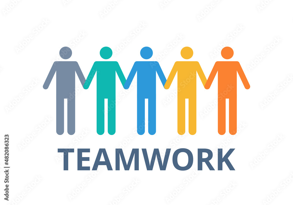 Teamwork vector. Management and business concept. People icon. Flat design on white background. Teamwork vector. Management and business concept. People icon. Flat design on white background.