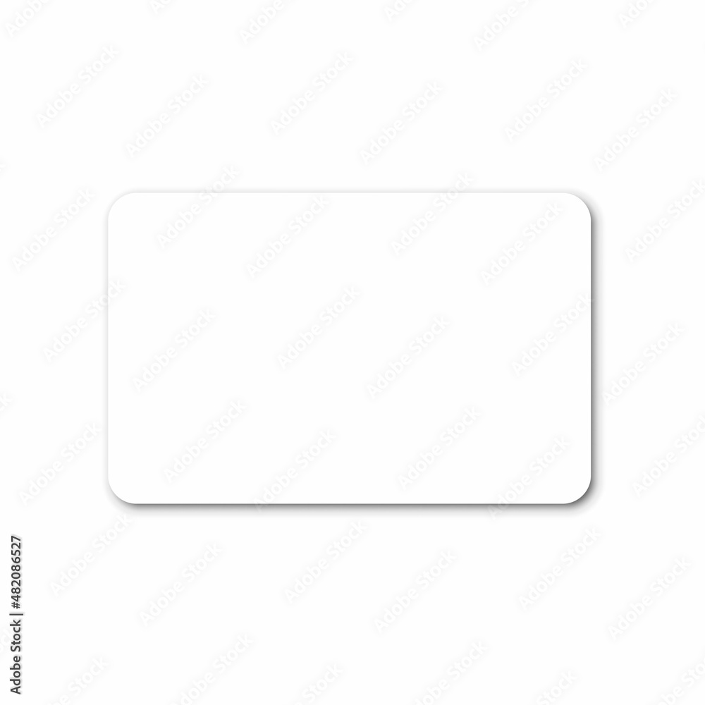 Plastic or paper white card for your design. Can use for credit, visit, gift, business card. 3D Rendered. Isolated on white background. Plastic or paper white card for your design. Can use for credit, visit, gift, business card. 3D Rendered. Isolated on white background.