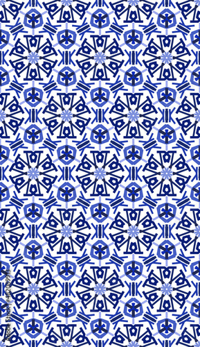 seamless pattern blue lines tile background